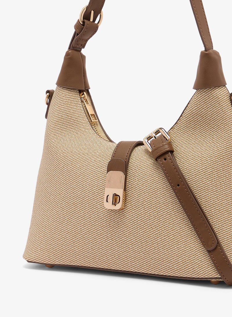 جلاموروس حقيبة كتف من الرافييا بجلد صناعي - Image 3